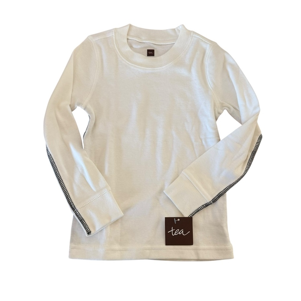NWT Tea Collection Purity Tee Long Sleeve White Size 3